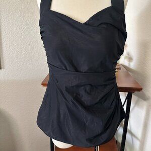 Lands' End Black One Piece Swimsuit